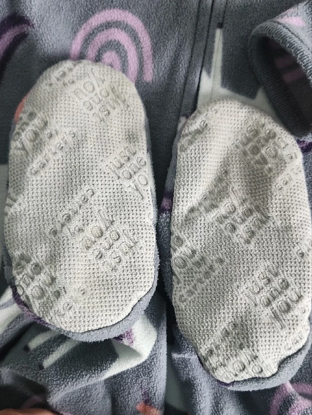 Kids Grey Unicorn Fleece Pajamas - Soft Zip Footless Sleeper